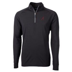 Cutter & Buck Alabama Crimson Tide Quarter Zip Pullover M Black Dry Tech NWT